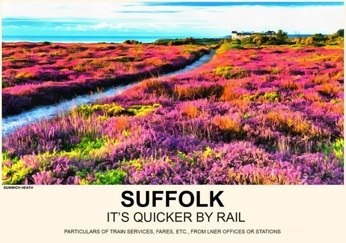 Vintage style railway - vintage, poster