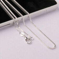 Silver Box Chain Box 1.4mm 925 Sterling Silver Plated Necklace  18" 20" 22" 24"