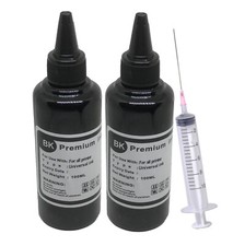 Premium black Refill Ink Kit with syringe for All Hp Inkjet Printer 200ml