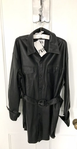 Zara long faux leather - zara,