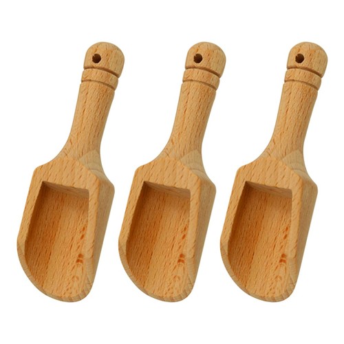 Set mini wooden salt - of,