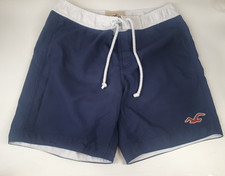 HOLLISTER Men's Casual Shorts Navy Drawstring With Back Pocket M W32