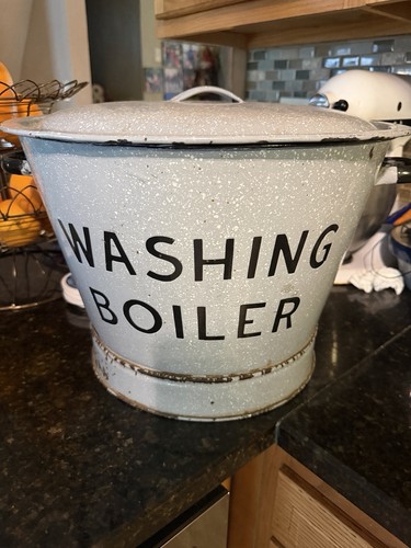 Rare vintage enamel washing - enamel,