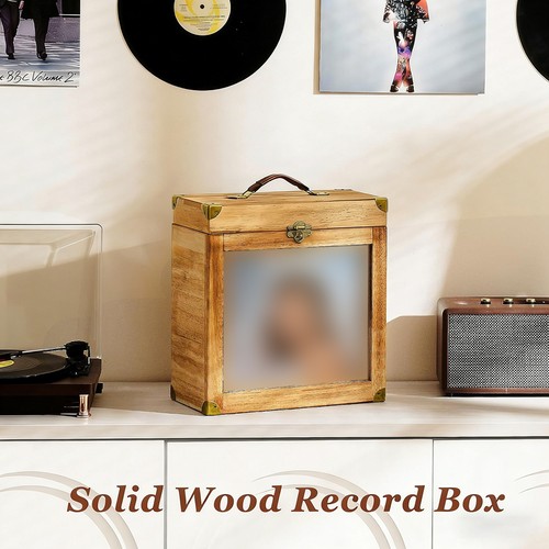 Wooden vinyl record storage - wooden,