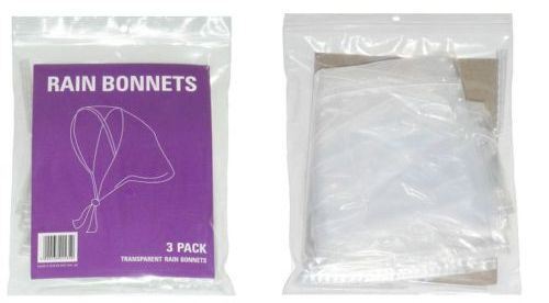 Rain hats clear - clear, plastic