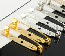 Silver Gold Rhodium Blank Brooch Back Clip Base Safety Spring Badge Pin Making