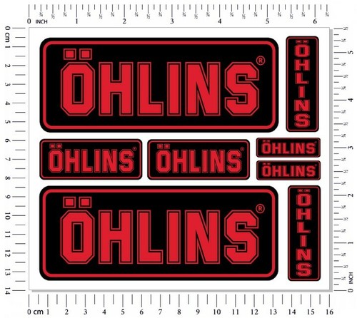 Ohlins fork shock stickers set - shock,