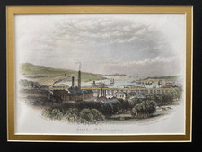 1860 Antique Print; Hayle, Cornwall after George Townsend