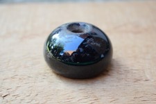 Victorian Black Porcelain Overmantle Mirror Foot / Bun Foot / Black / Antique