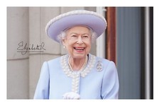 Queen Elizabeth II Signed A4