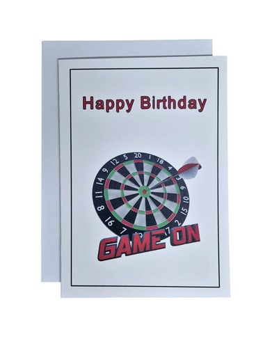Birthday card for darts - card,