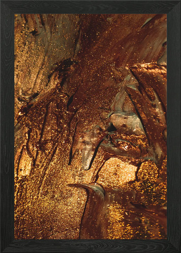 Copper texture framed wall - framed,