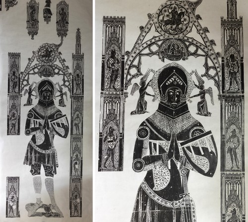Vintage brass rubbing sir - rubbing,