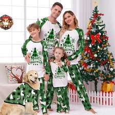 Christmas Tree Family Matching Pyjamas Adults Kids Baby Nightwear Sleepwear New