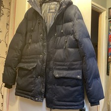 Superdry Mens Jacket Expedition Parka Padded Jacket in Dark Blue Medium