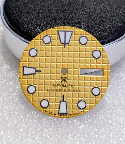 Yellow waffle dial for seiko - dial,