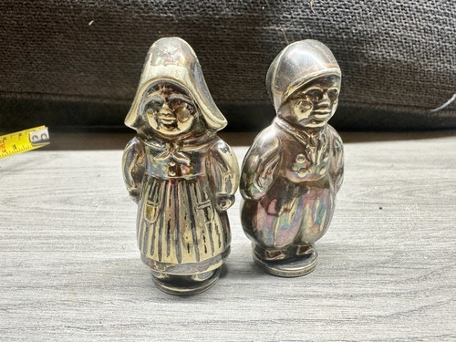 Vintage silver plate dutch - plate,