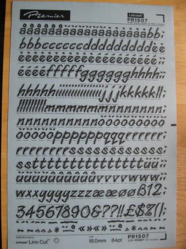 Letraset black - x,