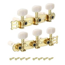 1 Set Acoustic Classical Guitar Machine Heads Tuning Keys Pegs White Buttons UK