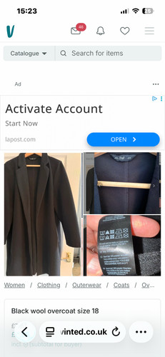 Black ladies overcoat dize - dize, 18