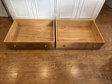 2 Wooden Storage Drawers For Underbed