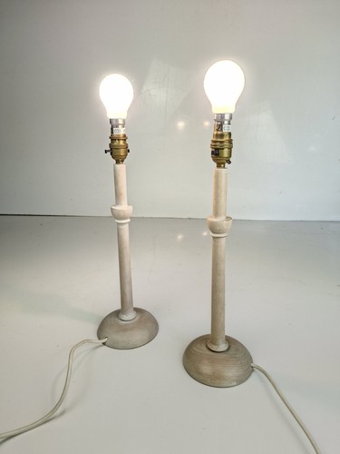 Turned wooden candlestick - wooden,