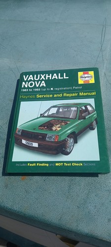 Haynes vauxhall nova 1983 - 1983,