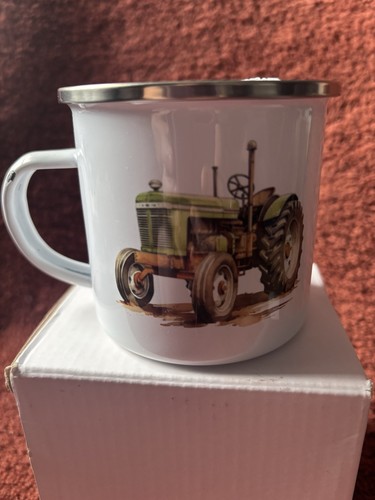 Tractor design enamelled - design,