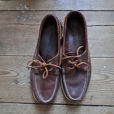 Sebago Docksides Moccasin Men's Deck Shoes Tan Brown Size UK 9.5 EU 43.5