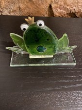 Nobile Glassware Ltd Fused Glass frog small 1067-14 ornament gift Christmas 
