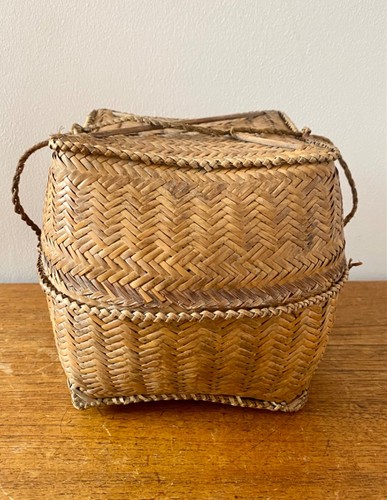 Antique japanese bamboo - bamboo, woven