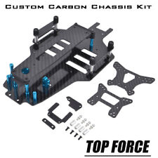 Carbon Chassis Conversion Upgrades Kit for Tamiya Top Force EVO. 4WD Buggy Car