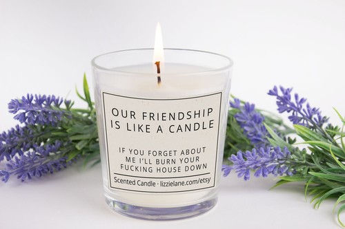 Scented candle friendship - scented, candle,