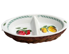 Italian Tognana Porcelain Tapas Dish with Basket – Buffet Party Tableware