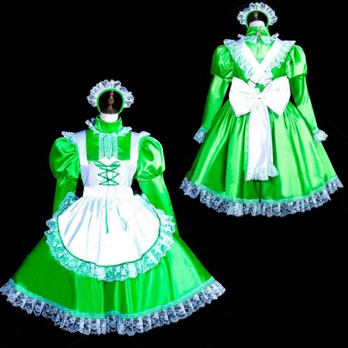 Sissy maid girl lockable - maid, green