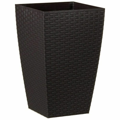 Brown rattan large plant pot - large,