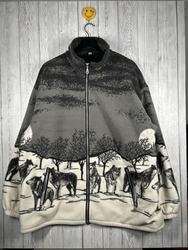 Wolf pack fleece jacket mens - wolf,