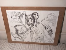 Pink Floyd Winter Tour 1974 Poster By Gerald Scarfe. 59cms X 43cms.