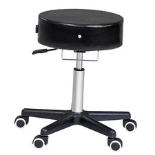 Master Massage Glider Ergonomic Round Swivel Adjustable Glider Stool Black
