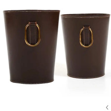 Shwaan Leather Round Trash