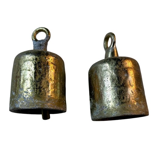 Primitive brass bells - brass, gold