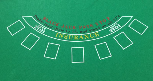 Green black jack felt - 2,