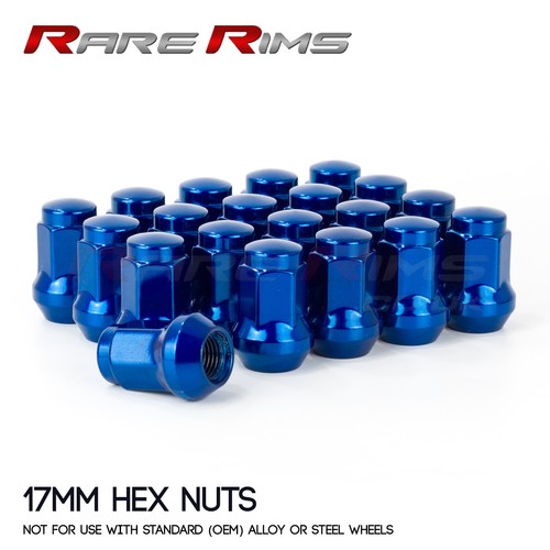 Blue hex wheel nuts - 20,