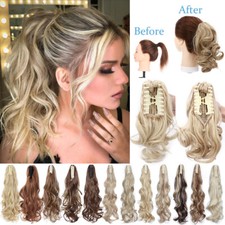 Ponytail Hairpiece Claw Clip