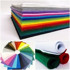 EXTRA THICK FELT 3mm Polyester Plain Colour Craft Bag Felt Fabric Material