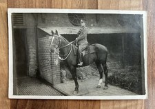 WW1 Photo Postcard. British Cavalry Royal Field Artillery Soldier On Horse ?? 