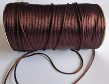 LARGE ROLL - Approx 250 mtrs VINTAGE 2.5mm wide brown satin cord