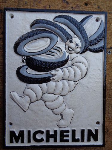 Michelin man metal sign with - metal,
