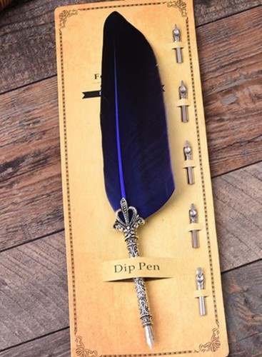 Retro calligraphy feather dip - retro,