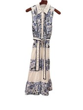 Adelyn Rae Sleeveless Embroidered Maxi Dress – XS